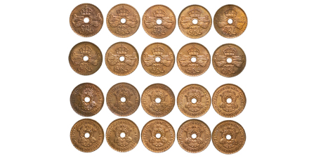 British Colonial, Territory of New Guinea. George V Æ Pennies (x10). 1936.