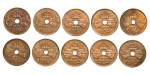 British Colonial, Territory of New Guinea. George V Æ Pennies (x10). 1936.