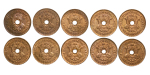 British Colonial, Territory of New Guinea. George V Æ Pennies (x10). 1936.