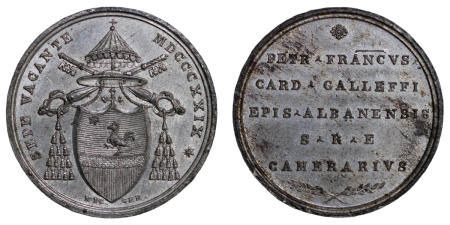 Italian States. Vatican WM Side Vacante Medallion.1829.