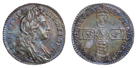 Great Britain. William III AR Sixpence. 1696 Y. 