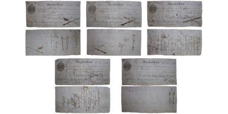 Great Britain, London. Sleaford Bank lot of 4x Paper Promissory Banknotes. 1794. 