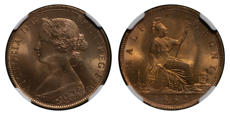 Great Britain. Victoria Æ Halfpenny. 1862. 