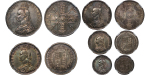 Great Britain. Victoria Jubilee Silver 5 Coin part type Set. 1887. 