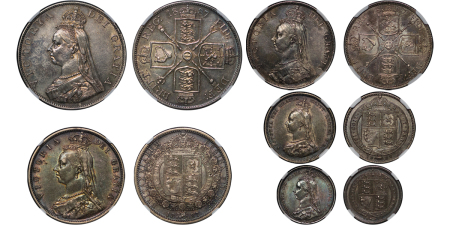 Great Britain. Victoria Jubilee Silver 5 Coin Type Set. 1887. 