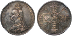 Great Britain. Victoria Jubilee Silver 5 Coin part type Set. 1887. 