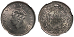 India, British Colonial. George VI AR ¼ Rupee (Lot x4). 1940B.