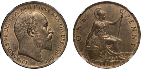 Great Britain. Edward VII Æ Penny (High Sea Level). 1902. 