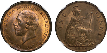 Great Britain. George V Æ Penny. 1936.