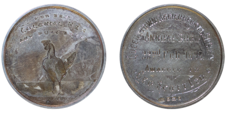 South Africa, Queenstown. Victoria AR Prize Medallion "Best Pure Breed Colonial Hen". 1899. 