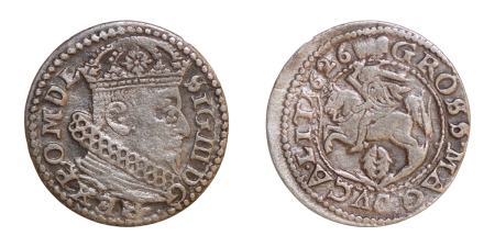 Polish Lithuania. Sigmund III AR Groschen. 1626.