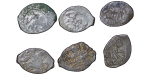 Russia. Lot of 6x Silver Wire Money Kopeks. 1400-1600.