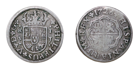 Spain. Philip V AR Real. 1726 SJ.