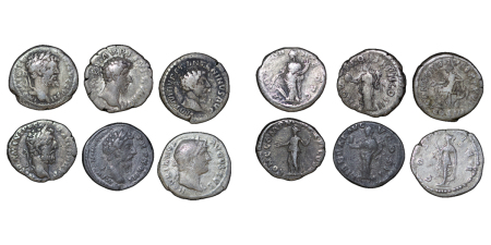 Ancient Rome. Lot of 6x AR Denarius. 140-180AD.