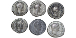 Ancient Rome. Lot of 6x AR Denarius. 140-180AD.