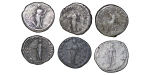 Ancient Rome. Lot of 6x AR Denarius. 140-180AD.