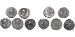 Ancient Rome. Lot of 5x AR Denarius. Hadrian, Faustina, M.Aurelius etc. 130-190AD.
