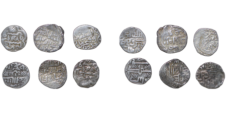 Islamic. Juchid lot of 6x AR Dang coins of the Golden horde. AH790-AH810. 
