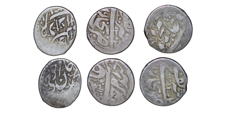 Islamic. Bukhara Emirate lot of 3x AR Tenga coins. AH1303-AH1310.