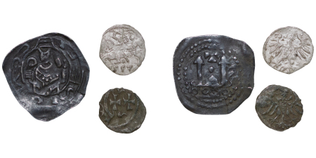 Germany & European. Lot of 3x Silver Pfennig & Deniers. 1168-1577.