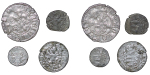 Romania, Moldova. Lot of 4x Alexander I AR ½ & 1 Groschen. 1400-1432.