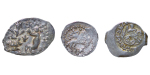 Russia. Principalities of Moscow, Mozhaysk & Novgorod. Lot of 3x Silver Wire money Dengas and Kopeks. 1420-1478.