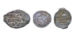 Russia. Principalities of Moscow, Mozhaysk & Novgorod. Lot of 3x Silver Wire money Dengas and Kopeks. 1420-1478.