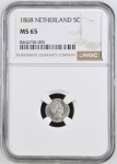 Netherlands. Willem III AR 5 Cents. 1868.