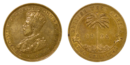 British West Africa. George V BR Two Shillings. 1936. 
