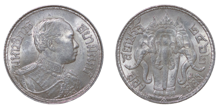 Thailand. Rama VI AR Baht. 1913-1918.