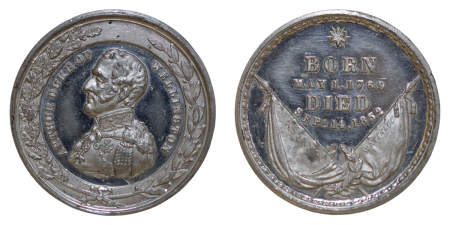 Great Britain. Arthur, Duke of Wellington WM Medal "Birth & Death". 1852. 