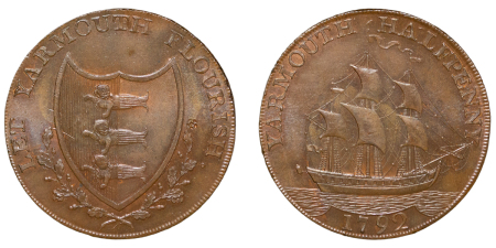 Great Britain.Yarmouth CU Halfpenny Token. 1792. 