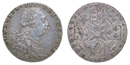 Great Britain. George III AR Sixpence. 1787. 