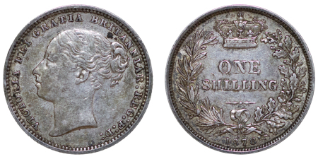 Great Britain. Victoria AR Shilling. 1878 (Die 55). 