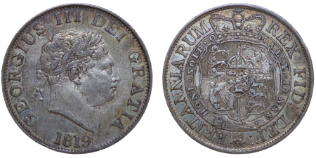 Great Britain. George III AR "Laureate Head" Halfcrown. 1819. 