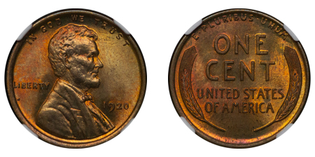United States. Lincoln CU 1 Cent. 1920. 