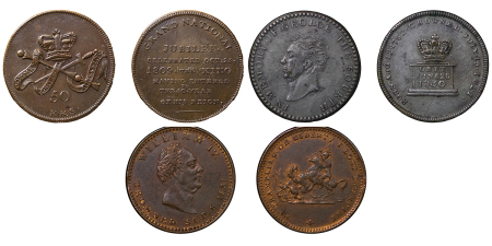 Great Britain. Lot of 3x Æ Coronation Medalets. 1809-1831.
