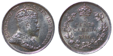 Canada. Edward VII AR 5 Cents. 1910. 