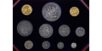 Great Britain. Edward VII Specimen Year Short Set for Coronation. Sovereign to Maundy Penny, 11x Coins.1902.