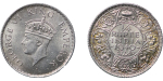 India, British Colonial. Lot of ½ & ¼ Rupee of George VI. 1944 & 1940. 