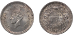 India, British Colonial. Lot of ½ & ¼ Rupee of George VI. 1944 & 1940. 