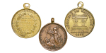 France. Napoleon & Duke of Bordeaux BR & CU lot of 3x Medals. 1820-1859.