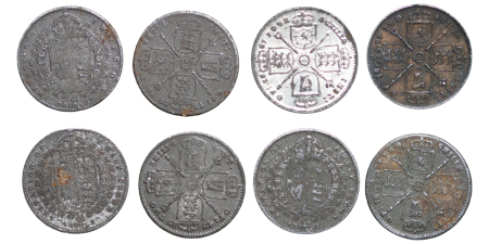 Great Britain. Victoria Zi lot of 8x Imitation Jubilee Money. 1887.