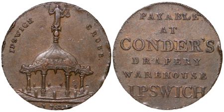 Great Britain, Ipswich. J. Conder CU Halfpenny Token. 1794.