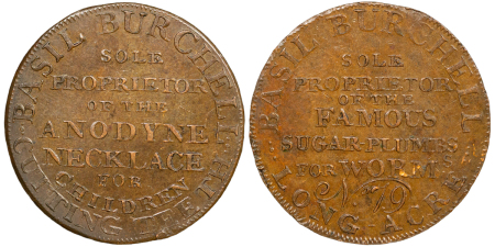 Great Britain. Middlesex CU Basil Burchell Advertising 1/2d. token. ND (c.1790s).