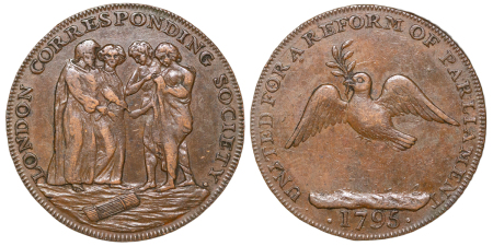 Great Britain, London. Correspondence Society CU Halfpenny Token. 1795.