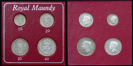 Great Britain. George VI Ag Royal Maundy set 4d. to 1d. 1950.