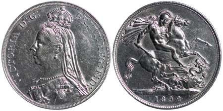 Great Britain. Victoria Jubilee Ag Crown. 1892.