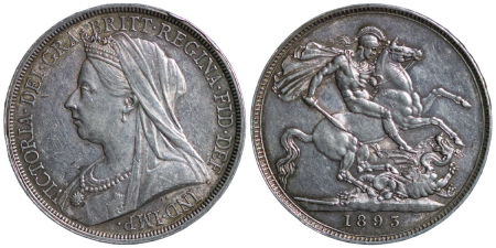 Great Britain. Victoria Ag Crown. 1893 LVI.