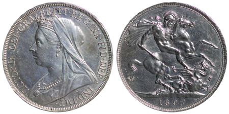 Great Britain. Victoria Ag Crown. 1897 LXI.